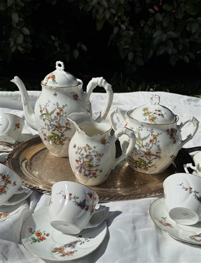 Rare Antique Limoges Tea Set by Michelaud Frères - 15-piece Museum Quality Service - Belle Époque Era, C. 1900 - Genuine French Gold Gilded - Etsy
