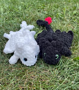 Mini Crochet Plush Fury/plush Night Fury/ Light Fury - Etsy