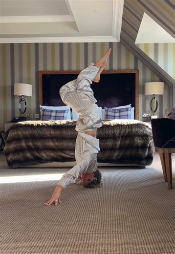 morning flow 🌊🌀🦋✨ wearing @DORE & ROSE ® #fyp #yogapractice #yogaflow #yogasequence #yogaposes [girl doing morning yoga poses for flexibility at Gleddoch spa and hotel room glasgow]