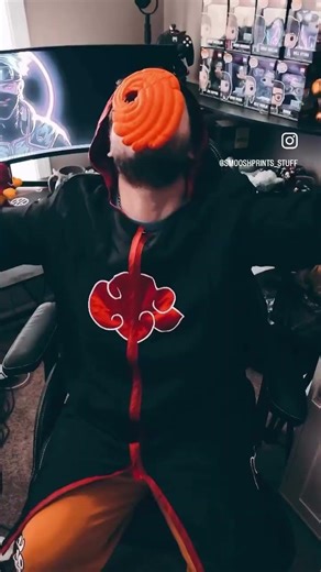 3d printed Tobi Uchiha mask akatsuki #3dprinted #naruto #akatsuki #fyp