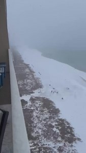 Sand and snow! #wjhg #florida #panamacity #snow #snowstorm #baycounty #panamacitybeach | WJHG-TV