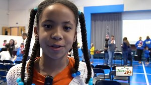 C H A M P I O N S…Evans Elementary School Holds First Ever Spelling Bee Students at EES recently participated in a school wide competition associated with the Scripps National Spelling Bee competition. Students competed in spelling bees in their respective classrooms, with the winners competing against each other in the K-2 (kindergarten through second grade) competition and the 3-5 (third through fifth-grade competition). Isabella Fabre, second grade, won the K-2 competition in fourteen rounds,