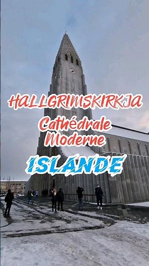 La Magnifique Cathédrale Moderne Hallgrimskirkja de Reykjavik en Islande 🇮🇸 #voyage #islande