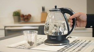 2.6K views · 24 reactions | Who said watched pots don’t boil? The H2O Glass not only looks stunning on any countertop, it also boils water faster and uses less energy than stovetop kettles. https://goo.gl/vt82Lm | Capresso | Facebook