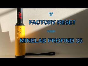 Profind 35 Factory Reset