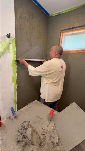 Floating Shower Walls With Cement Brown Coat ☑️ #construction #cement #diy #bathroom #tutorial #fyp