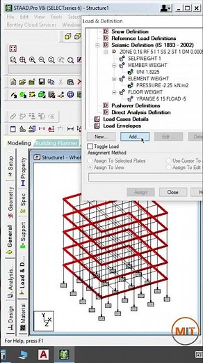 Seismic Definition in STAAD.Pro!