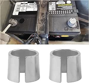 1 Pair Battery Post Shims, Pure Lead Anode Cathode Sleeves, Car Battery Terminal Converter Adapter Sleeves for Positive & Negative Post, Universal Car Accessories