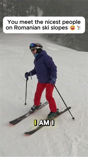 You meet the nicest people on Romanian ski slopes 🇷🇴⛷️😂#Romania #Travel #Skiing #Ski #PoianaBrasov