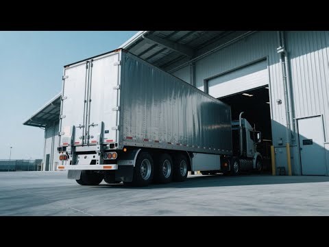 The space is a bit narrow, requiring extreme parking. #Semi-trailer reversing tutorial