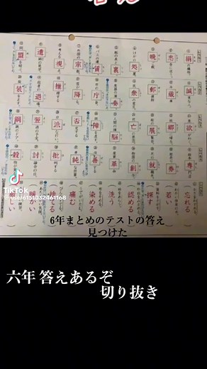 6年生のテスト答え集