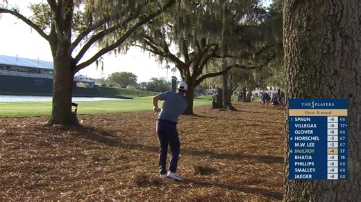 Rory McIlroy's approach from pine straw leads to birdie at THE PLAYERS