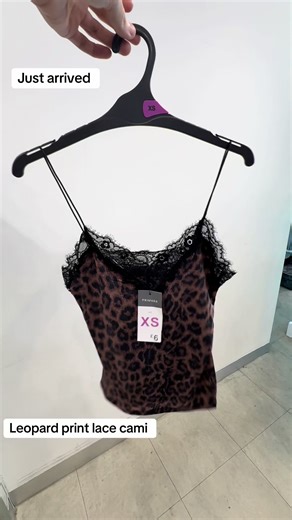Leopard print satin lace cami only £6 #primarklacecami #lacecami #satincami #newinprimark #primarkfinds @Primark