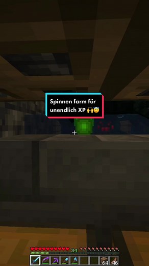 Meine Spinnen XP Farm für unendlich viel XP #minecraft #xpfarm #spinnenfarm #spiderfarm #spawner #spinnenspawner #minecraftfarm