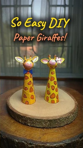 So Easy! DIY Paper Giraffes 🦒 | Simple Paper Craft