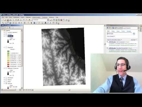 Creating and Using a Shaded Relief Map from a DEM elevation grid