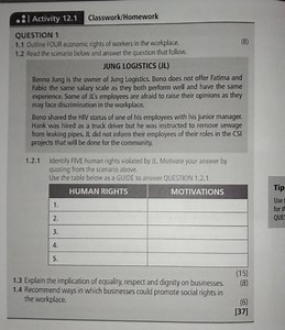 Activity 12.1 Classwork/HomeworkQUESTION 11.1 Outline FOUR ... | Filo