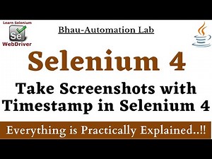 Screenshot with Timestamp in Selenium Webdriver java | Take screenshots name file using a timestamp