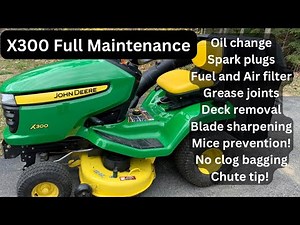 John Deere X300 full service with LG265 maintenance kit and tip for keeping mice out of your engine!
