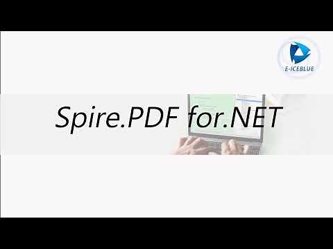 Spire.PDF-100% Independent .NET PDF Processing API