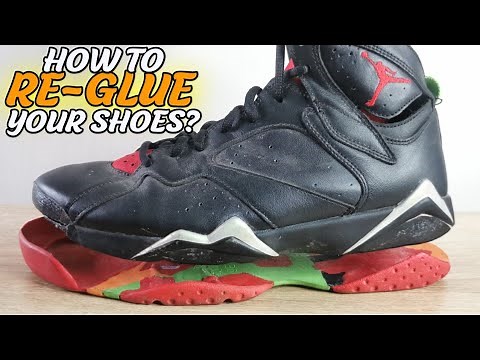 Easiest way how to RE-GLUE Jordan Shoes using BARGE CEMENT