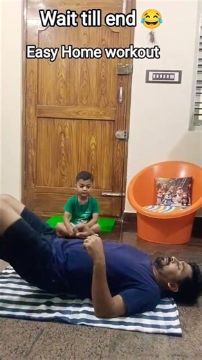 Home workout fails with my son are 😂😂 ನಿಮ್ಮ ನಗುವಿಗೆ ನಮ್ಮ ಪ್ರಯತ್ನ 🤩#shorts