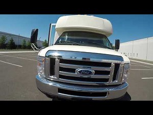 4K Review 2014 Ford E-450 Para-Transit Shuttle Bus w Handicap Lift Virtual Test-Drive & Walk-around