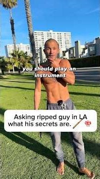 Asking guy how he got ripped. 🍄 🪈 #fitness #workout #mushroom #flute #funny #interview