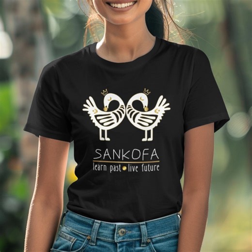 Sankofa Bird T-shirt, African Heritage Tee, Cultural Symbol Shirt - Etsy UK