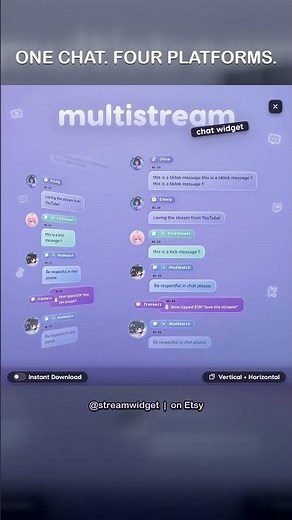 One chat box for Twitch, YouTube, Kick and TikTok