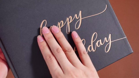 Black Birthday Scrapbook for 16th 18th 50th 60th, Happy Birthday Guestbook 7.87 x 7.87 Inches Photo Booth Album Signature Book with Gold Silver and Black Gel Pens, 72 Sheets