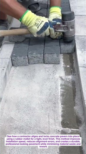 Watch Mason Fit Pavers 3X Faster with Simple Rubber Mallet Technique!