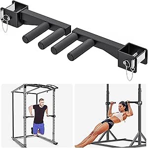Amazon.com: Lifeswell Dip Bar Attachment for 3" x 3" Power Rack, Non-Slip Wide & Narrow Grip Handles, 500 lbs Capacity, Squat Rack Attachment for Dips, Inverted Rows, Push-Ups : Sports & Outdoors