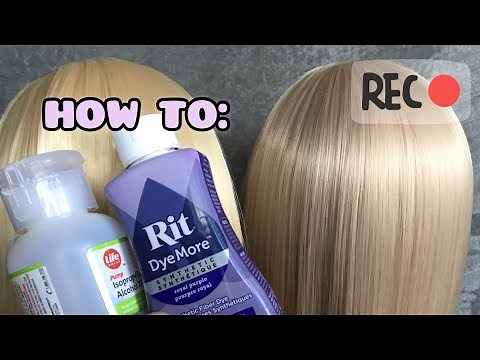 How To Tone Synthetic Hair/ Toning 613 Blonde/Yellow Synthetic Wig Using Rit DyeMore +Mistakes