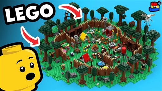 LEGO 99 Nights in the Forest 建立一个巨大的营地游戏集