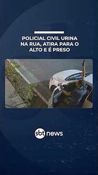 Policial civil é preso após urinar na rua e disparar tiro em SP | #SBTManhã