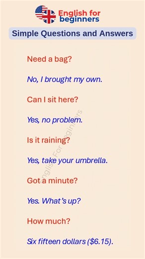 Simple English Questions and Answers for Beginners