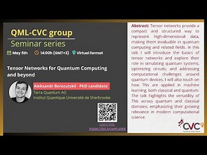 5/5/25 | Tensor Networks for Quantum Computing and beyond