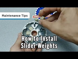 How to Install Slider Weights in Scooter Variators