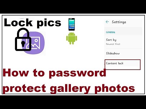 How to password protect gallery photos Android