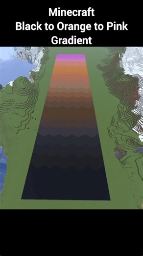 Minecraft Black to Orange to Pink Gradient