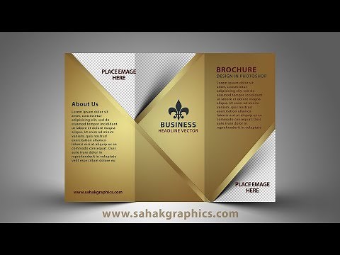 Tri Fold Brochure Design | Photoshop CC Tutorial Golden