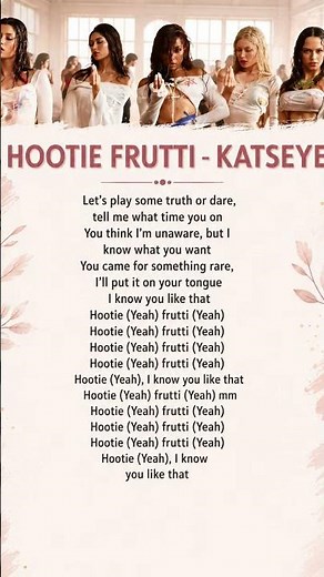Hootie Frutti song lyrics #shorts #song #new #newsong #lyrics #englishsongs #hootiefrutti #foreign