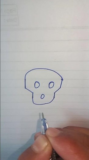 Easy skull drawing /number drawing .