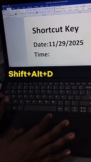 Day-9📆The MSWord Shortcut for CURRENT Date&Time That Updates Automatically Hack🕒 #msword #tip Secret