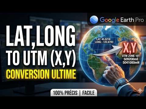 Geographic (Lat,long) to UTM ( x,y) in google earth