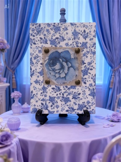 Toile Floral Table Decor Mantle Decor Vintage French Country Chinoiserie Cottage - Etsy