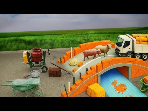 Diy mini tractor brick & metal road fun construction science project @rameshthapa2003