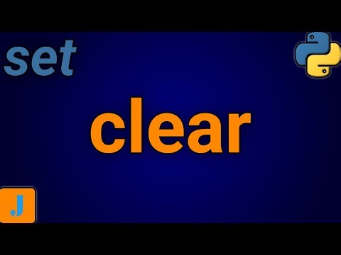 Python Set Clear