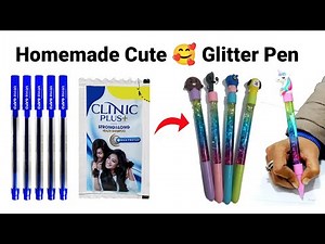 How to make Lava Glitter Lava Pen at home/DIY Glitter Pen/Homemade Glitter Pen/How to makeglitterpen